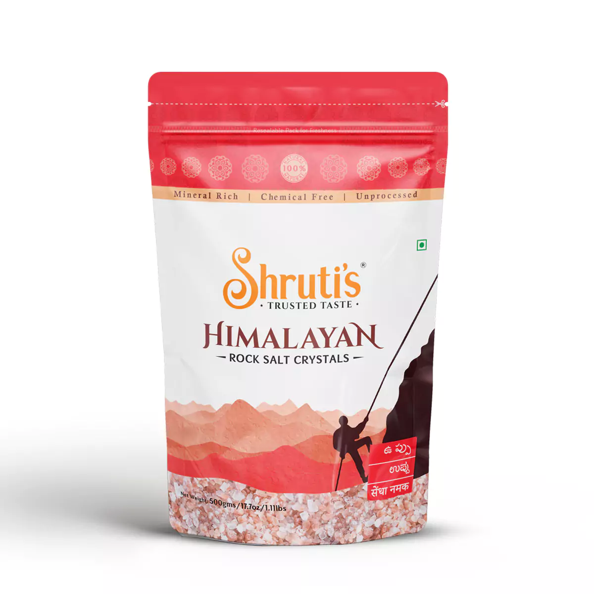 Shrutis Pink Salt Crystals 500 gm